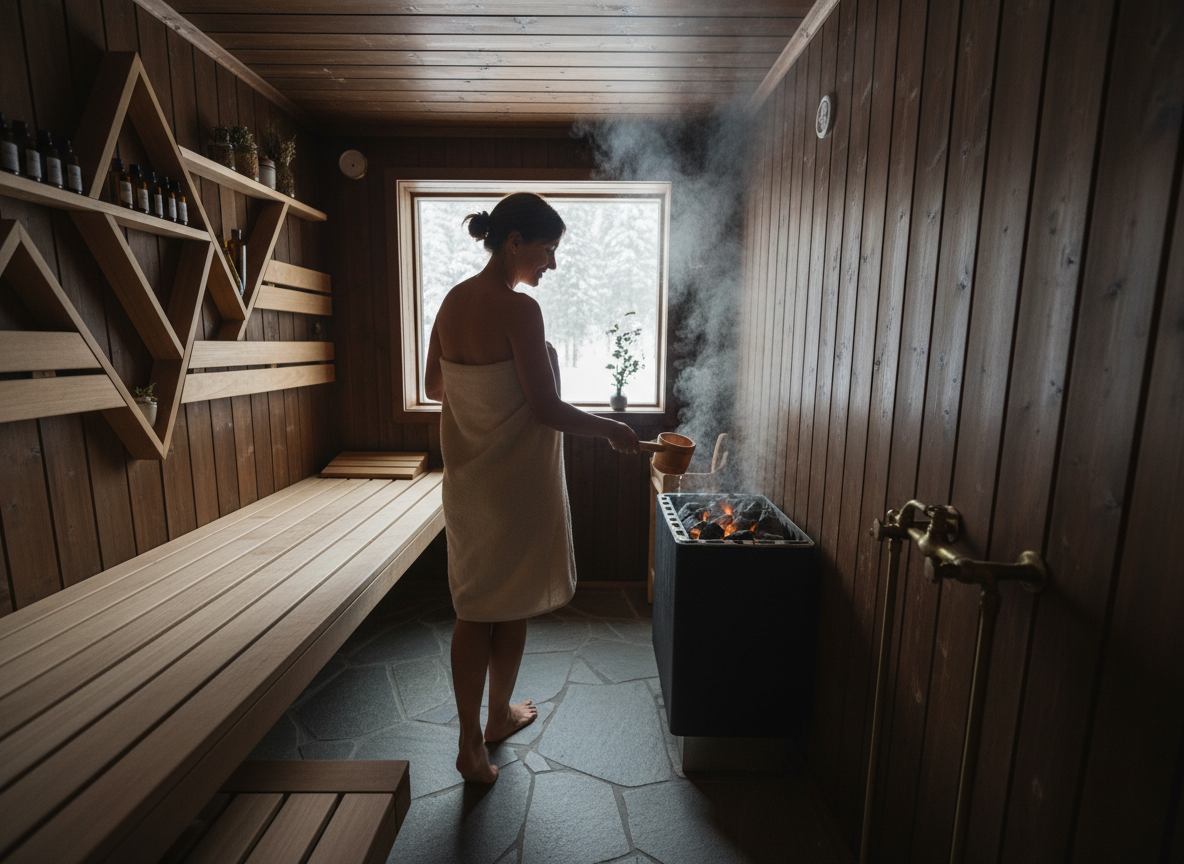 Femme souriante versant de l